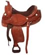 15-16 Leather Western Draft Horse Tooled Saddle
