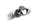 Sterling Silver Celtic Claddagh Puzzle Band Ring (Size 6,7,8,9,10,11,12)