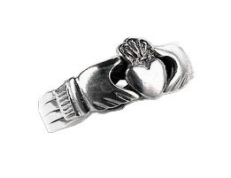 Sterling Silver Celtic Claddagh Puzzle Band Ring