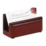 Rolodex Wood Tones Business Card Holder, Capacity 50 Cards of 2.25 x 4 Inches, Mahogany (23330)