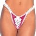 Apparel : Valentine Velvet Vixen Applique & Velvet G string, One Size, Red/White