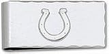 Indianapolis Colts 5/8" Sterling Silver Horseshoe on Nickel Plated Money Clip