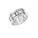 Men's Sterling Silver And Enamel Ring