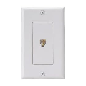 Decora Style Telephone Jack Wall Plate White