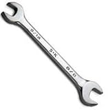 SK Hand Tool 86517 Regular Open End Wrench, 17 x 19mm, Full Polished Finish [並行輸入品]