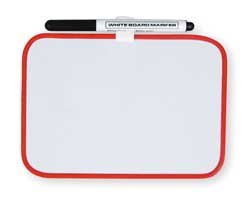 Dakota Designs 2RXE5 Memo Board, Dry Erase, 5x7, Red