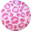 Round Cheetah Knob (Packs of 6) - Color: Pink