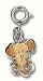 CHARM IT!© Adorable Reversible/2 Sided Puppy Dog Charm with Crystals