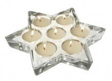 Candleholder-Star Of David w/7 Tea Lights (8