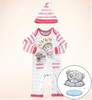 3 Piece Pure Cotton Tiny Tatty Teddy All in One with Hat