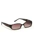 ALFANI Eloise Rectangle Brown Sunglasses with Gradient Lenses