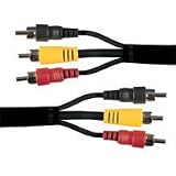 3 x RCA PHONO PLUGS TO 3 x RCA PHONO PLUGS