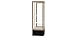 Waddell Monarch Series Lighted Floor Display Case Case Backing: Mirror, Base Color: Black Marble, Frame Color: Champagne Gold
