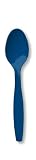Navy Plastic Spoons 24 pc.