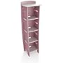 Berry and Cream Style Kids Bookcase (Strawberries and Cream) (59"H X 18"W X 14"D)