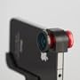 Olloclip 3-In-1 Fisheye, Wide-Angle and Macro Clip-On Lens System for iPhone 4 and 4S - Red