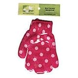 Spa Sister Exfoliating Bathing Gloves - Pink Polkadot