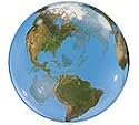 Earth Globe Bubble Balloon 22" Diameter Realistic