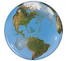 Earth Globe Bubble Balloon 22" Diameter Realistic