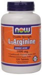 L-Arginine by NOW Foods - Mental Fitness (1000 mg - 120 Vegetarian Tablets)