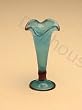 Dollhouse Miniature Handblown German Turquoise Glass Vase