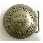 HARLEY DAVIDSON ROUND SILVER TONED BELT BUCKLE