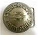 HARLEY DAVIDSON ROUND SILVER TONED BELT BUCKLE