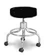 Adjustable Stool with Round Foot Ring New by AME in Black