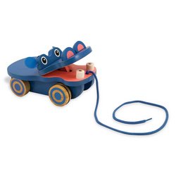 Melissa & Doug Deluxe Happy Hippo Pull Toy