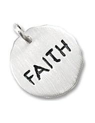 Rembrandt Charms "Faith" Charm Tag, Sterling Silver
