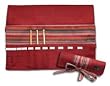 Della Q Red Lily Crochet Roll 15 Pocket Case 166-2