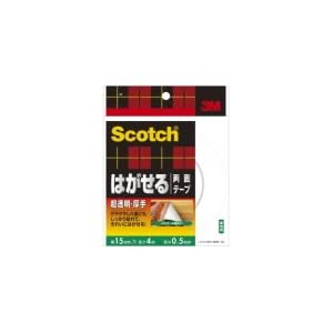 【クリックでお店のこの商品のページへ】3M スコッチ はがせる両面テープ 超透明 厚手 15mm×4m SRT-15： 産業・研究開発用品