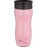Trudeau Sablier 16-Ounce Tumbler, Breast Cancer Research Foundation Pink