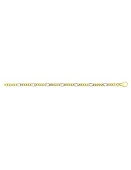 CleverEves 18Kt Yellow Gold Flat Link Blank Bracelet