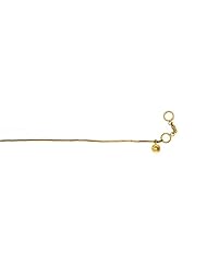 24Kt Tube Link 1.1mm Necklace 16 Inch