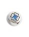 Flower Disc with Blue Swarovski Rhinestone