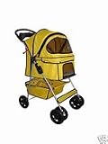 Classic Yellow 4 Wheel Pet Stroller