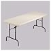 Resin Rectangular Folding Utility Table, 96 x 30, Platinum Finish (OID65501)
