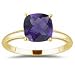1.06 Cts Amethyst Solitaire Ring in 14K Yellow Gold-9.0