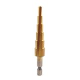 Buy 1 4 Hex Shank Titanium Step Drill Bit - 6 Steps From 3 16 To 1 2 by CMT