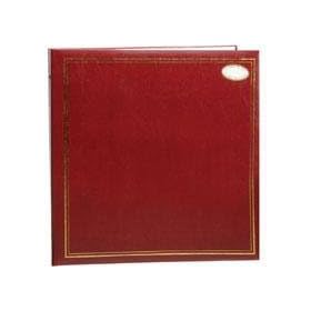 MBI Library Collection 3-Ring Photo Album with Solid Color Cover with Gold Trim, Holds 100 up to 7 x 11 Photos, 1 Per Page