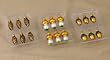 72-Piece Petite Treasures Mini Glass Golden Forest Christmas Ornament Set 1.5"