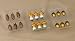 72-Piece Petite Treasures Mini Glass Golden Forest Christmas Ornament Set 1.5"