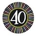 One More Candle 40th Birthday Paper Dessert Plates