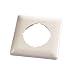 Abdeckplatte RAL 9010 reinwei� 80x80 f�r Ligawo Aufputzgeh�use f�r Ligawo Netzwerkdose Cat6/ Cat6a