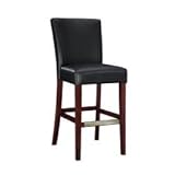 Leather Bar Stool - Black Bonded - Powell Furniture -