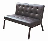 Trento Slipper Loveseat - Dark Brown
