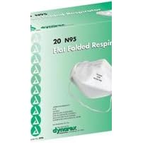 N95 Particulate Respirator Mask, flat, folded, 6 boxes of 20/Case - Compare to 3M 1860 & 1870