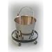 Brandt Stainless Steel Kick Bucket Pail and Frame, 13 Quart