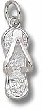 Oakland Raiders 5/8" "Raider Shield" Flip Flop Charm - Sterling Silver Jewelry